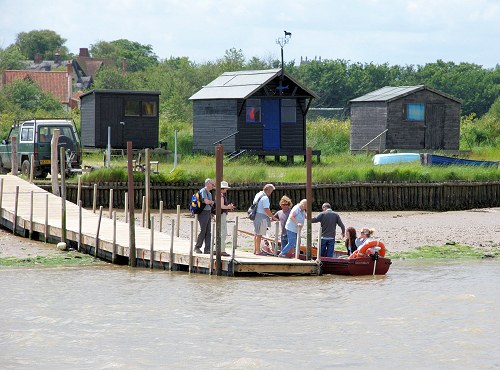 The ferry departing from Walberswick jetty